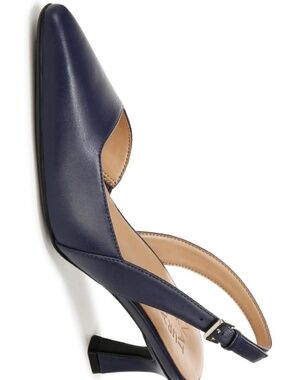 Womens Navy Pumps NEW 7 Dalary Slingbacks Midnight Navy NEW IN BOX ($169+)